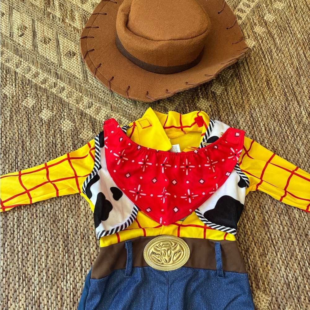 New! Disney Woody Costume - Yellow, Red, Blue
